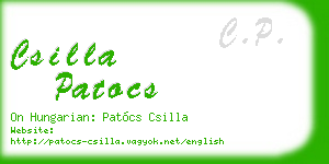 csilla patocs business card