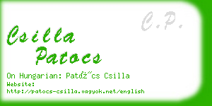 csilla patocs business card